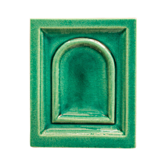 Optiuni de culoare la teracota 35 Glazura placi de teracota culoare verde cu crapaturi, teracota verde